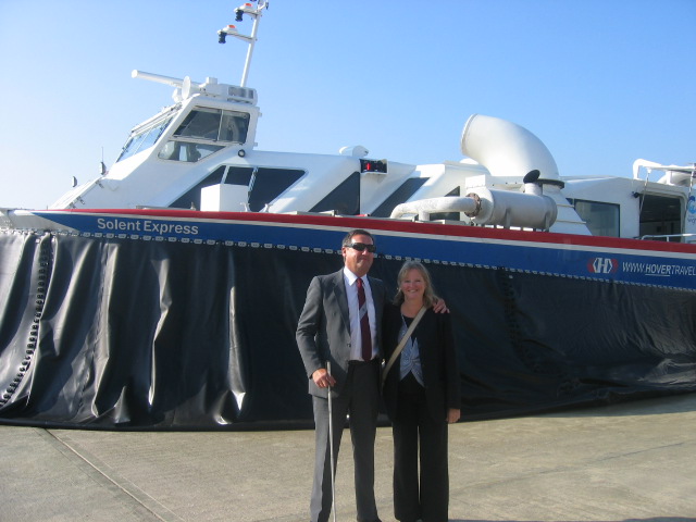 Colin and Linda McArthur Solent Express hovercraft ferry
