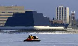 Ice water rescue hovercraft picture