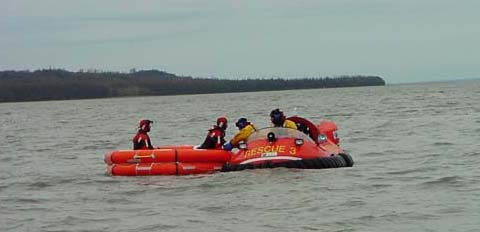 Hovercraft rescue training Anchorage International Airport